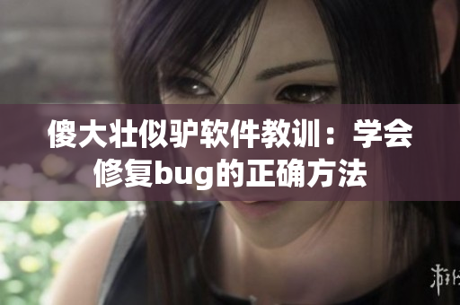 傻大壯似驢軟件教訓(xùn)：學(xué)會修復(fù)bug的正確方法