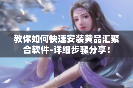 教你如何快速安裝黃品匯聚合軟件-詳細(xì)步驟分享！