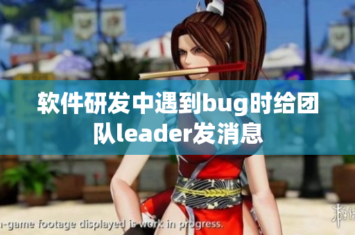 軟件研發(fā)中遇到bug時(shí)給團(tuán)隊(duì)leader發(fā)消息