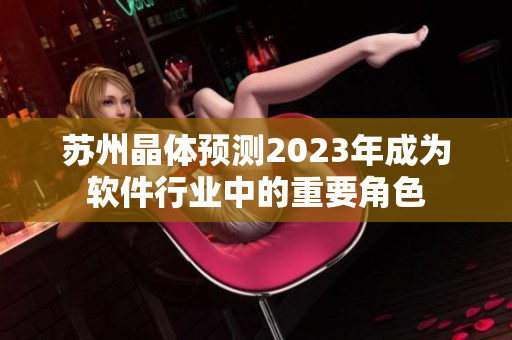 蘇州晶體預(yù)測2023年成為軟件行業(yè)中的重要角色