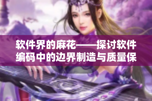 軟件界的麻花——探討軟件編碼中的邊界制造與質量保障