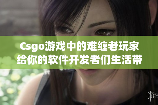 Csgo游戲中的難纏老玩家給你的軟件開發(fā)者們生活帶來了怎樣的啟示？